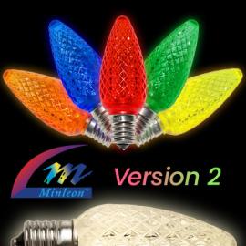 C9 Minleon LED Faceted Bulbs - V2