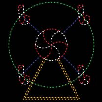 11' Candy Cane Ferris Wheel