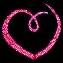 8' 2D Standing Heart - Pink Twinkle