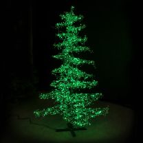 9' Ice Sculpture Christmas Tree - Green