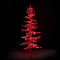 11' Ice Sculpture Christmas Tree - Red