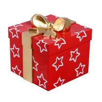 1.4' Red Present with Stars