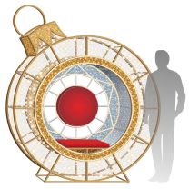 8' LED Ornament Icon - Photo Op Feature Piece with Deluxe Red Seat