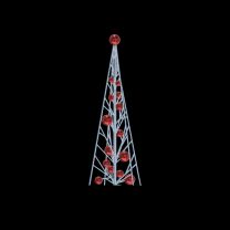 Rope Light Tree with Ornaments 7.5'