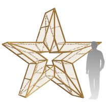 10' 3D LED Star Icon - Warm White 