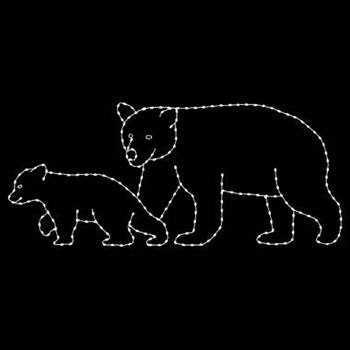 5' x 12' Two Bears Walking
