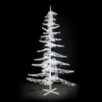 12' Ice Sculpture Christmas Tree - Pure White