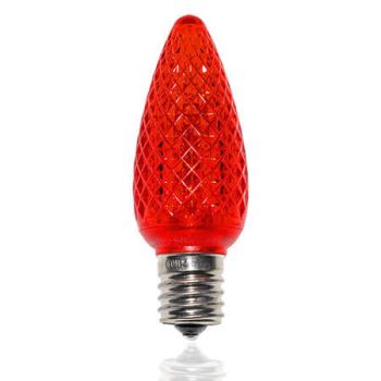 C9 SMD LED Retrofit Bulb - Red - Minleon - Bag of 25