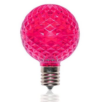 G50 SMD LED Retrofit Bulb - Pink - C9 Base - Minleon - Bag of 10