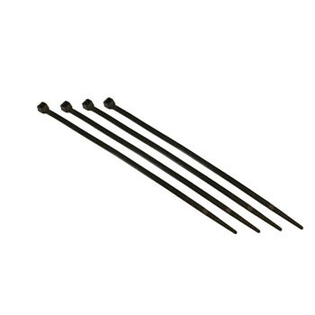 4" Black Zip Ties - Bag of 100