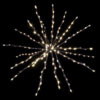 18" Brown Twinkle Starburst - Warm White LED lights