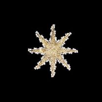 3' 2D 8-Point Glittered Star Tree Topper, LED