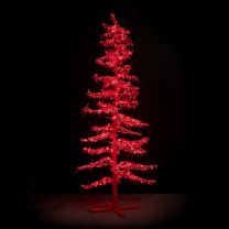 9' Ice Sculpture Christmas Tree - Red