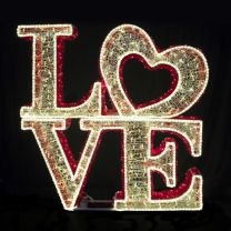 5.5' 3D LED Love - Warm White and Red Twinkle