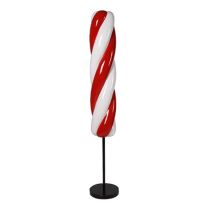 6' Red and White Twist Popsicle