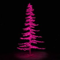 11' Ice Sculpture Christmas Tree - Pink