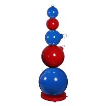 7' Ornament Stack - Red/Blue