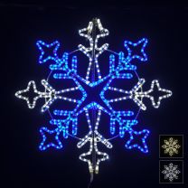 48" Aspen Snowflake - Blue and Pure White 1