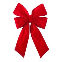 24" Red Velvet Christmas Bow