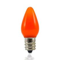 C7 SMD LED Retrofit Bulbs - Frosted Smooth - Amber/Orange - Pro Christmas™ - Bag of 25