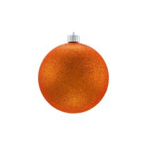 Glittered Christmas Ornaments, Dark Orange
