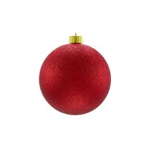 Glittered Christmas Ornaments, Red