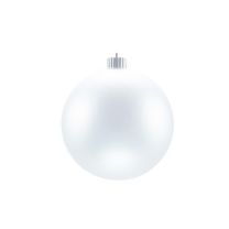 Matte Christmas Ornaments, White