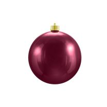 Shiny Christmas Ornaments, Burgundy, 4in.