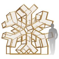 10' LED Icon Snowflake Display - Warm White