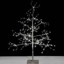 3' Silver Fairy Light LED Tree - 270 LEDs - Pure White