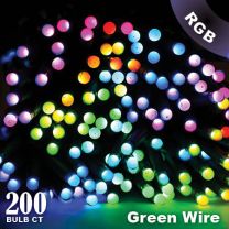 Twinkly Pro - RGB Capsule - 200 Lights - 4" Spacing - Green Wire - Single Line (2020)