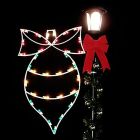 4' Silhouette Ornament w/Bow, LED