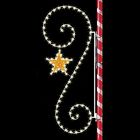 8' Classic Scroll with Star, LED
