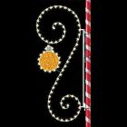 8' Classic Scroll with Ornament, LED
