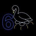 Animated 9' x 11' Six Geese Laying, LED
