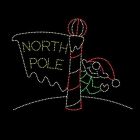 20' x 26' Animated North Pole and Waving Elf, LED