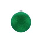 Glittered Christmas Ornaments-Green-2.75"