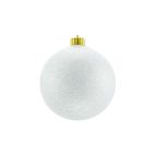 Glittered Christmas Ornaments-White-2.75"