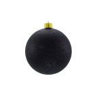 Glittered Christmas Ornaments-Black-6"