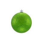 Glittered Christmas Ornaments-Lime Green-6"