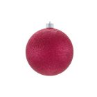 Glittered Christmas Ornaments-Burgundy-6"