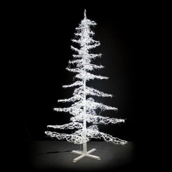 12' Ice Sculpture Christmas Tree - Pure White