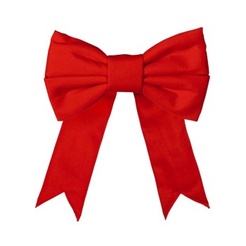 12" Red Canvas Bow