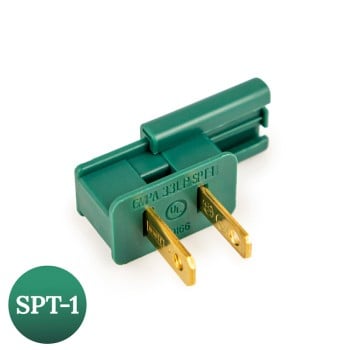 18/2 Male Slide On Vampire Plug, SPT-1,  Green - Available in Bags/Cases of 5, 50 and 1000
