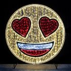 6' 2D LED Emoji with Heart Eyes
