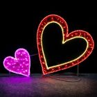 6.6' 2D LED Hearts - Red and Pink Twinkle