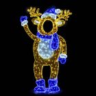 6' 8" 2D LED Papa Deer - Photo Op Display Lit