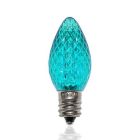 C7 SMD LED Retrofit Bulb - Teal - Minleon - Bag of 25