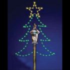 Tree with Star Christmas Lamp Post 