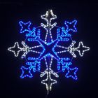 36" Aspen Snowflake - Pure White and Blue 1